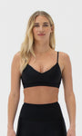 Base V-Neck Bra Obsidian