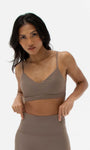 Base V-Neck Bra Mocha