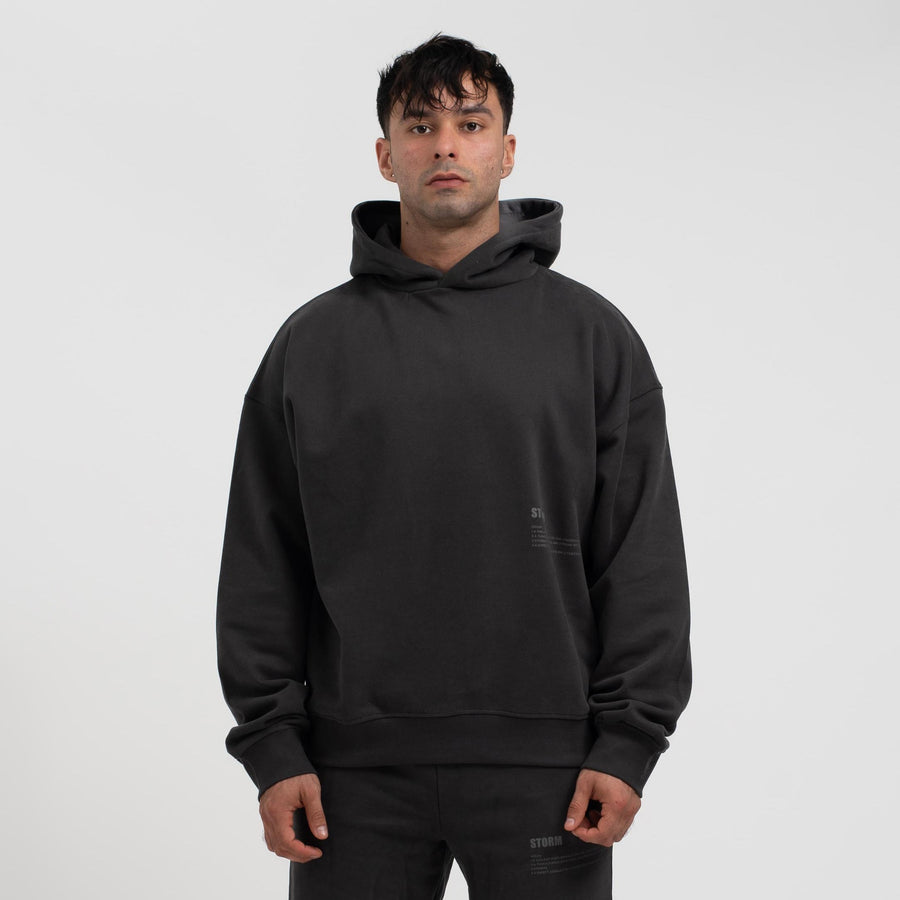 Mens organic cotton oversized hoodie grey