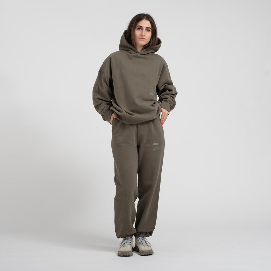 Sustainable organic cotton tracksuit green