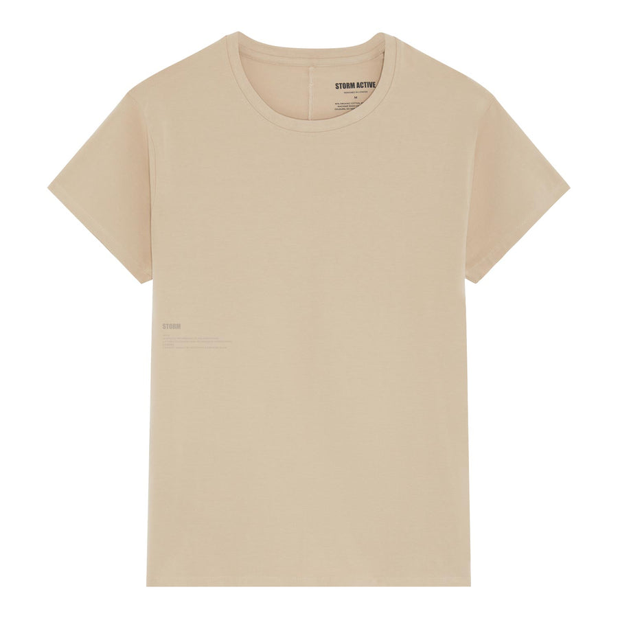 Womens organic cotton t-shirt beige