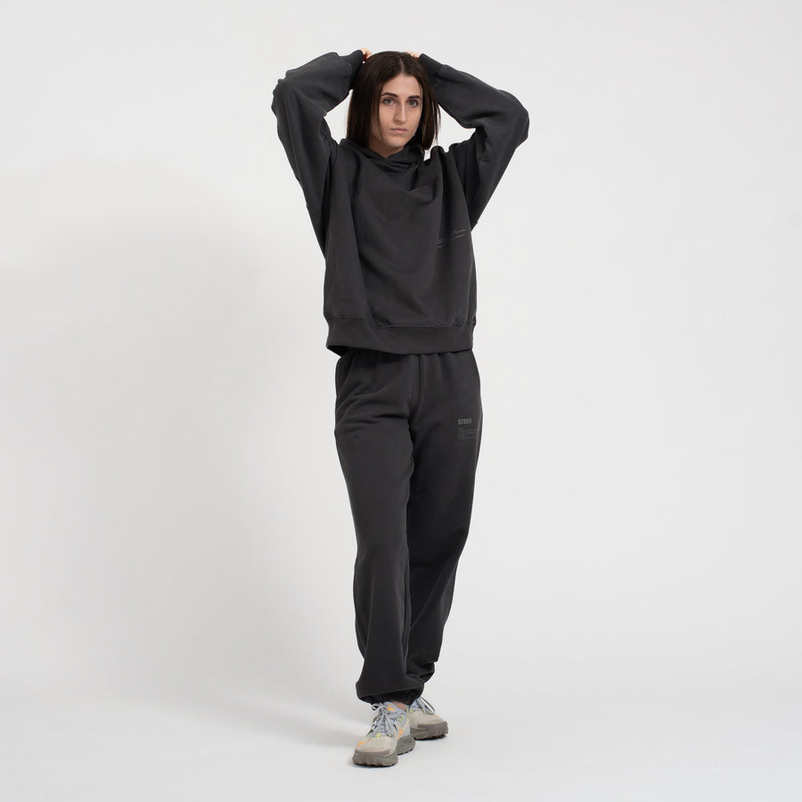 Womens organic cotton oversized hoodie grey