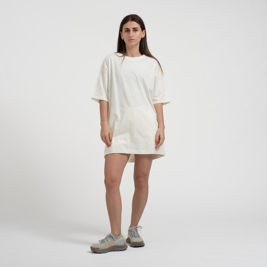 Womens organic cotton oversized t-shirt off white