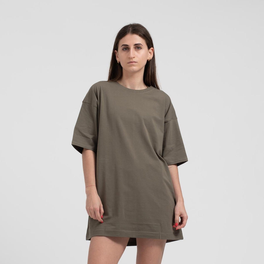 Womens organic cotton oversized t-shirt green