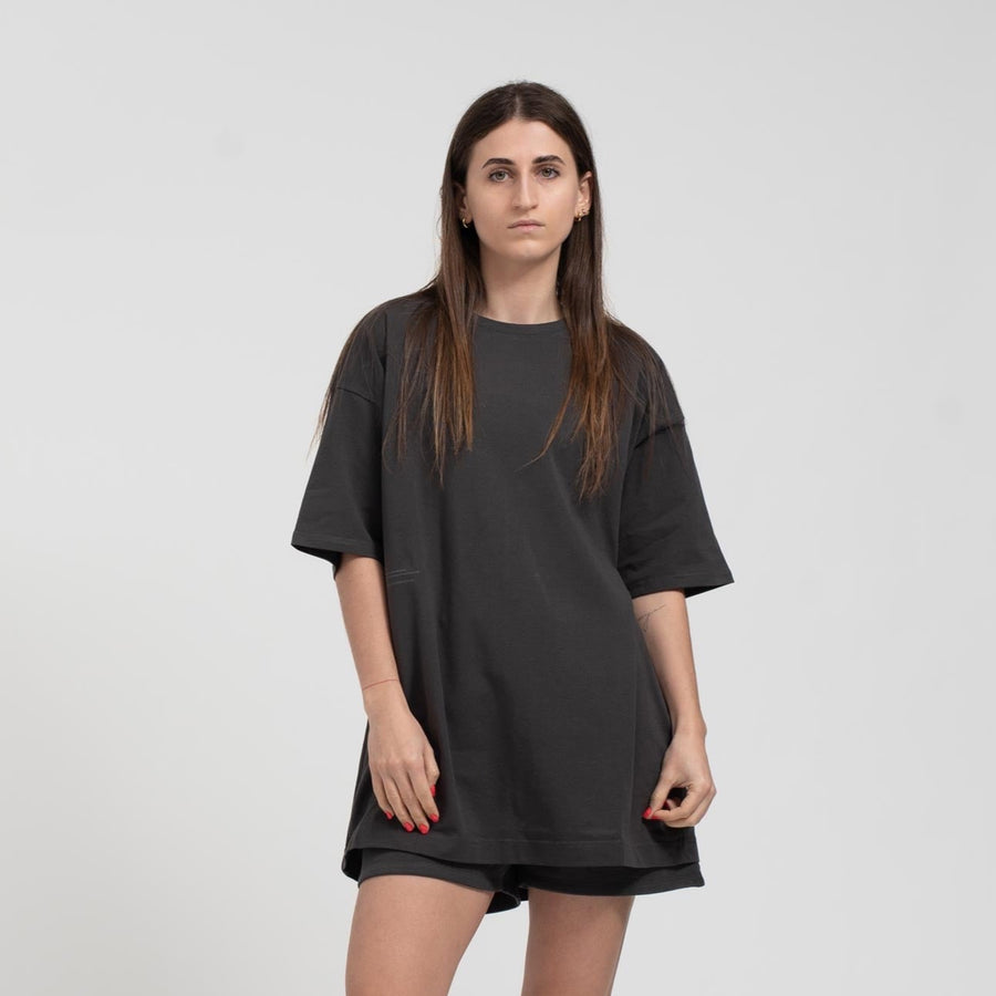 Womens organic cotton oversized t-shirt grey