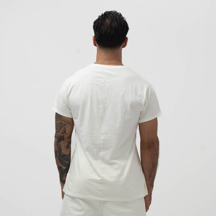 Mens organic cotton t-shirt off white