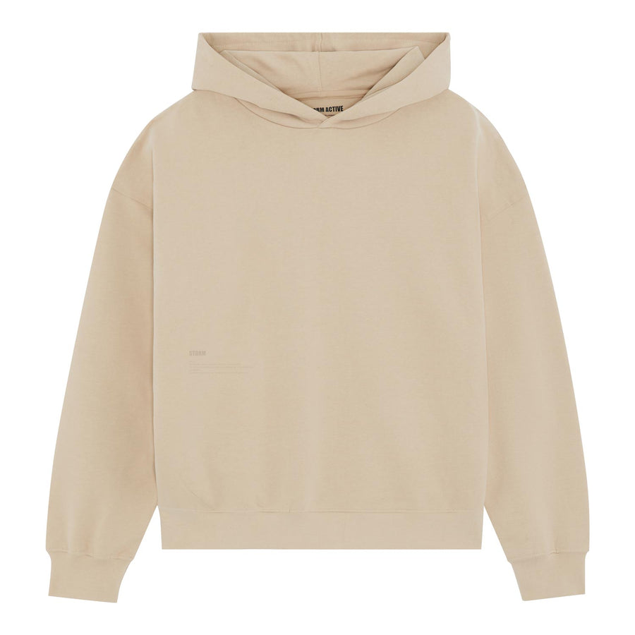 Mens organic cotton oversized essential hoodie beige