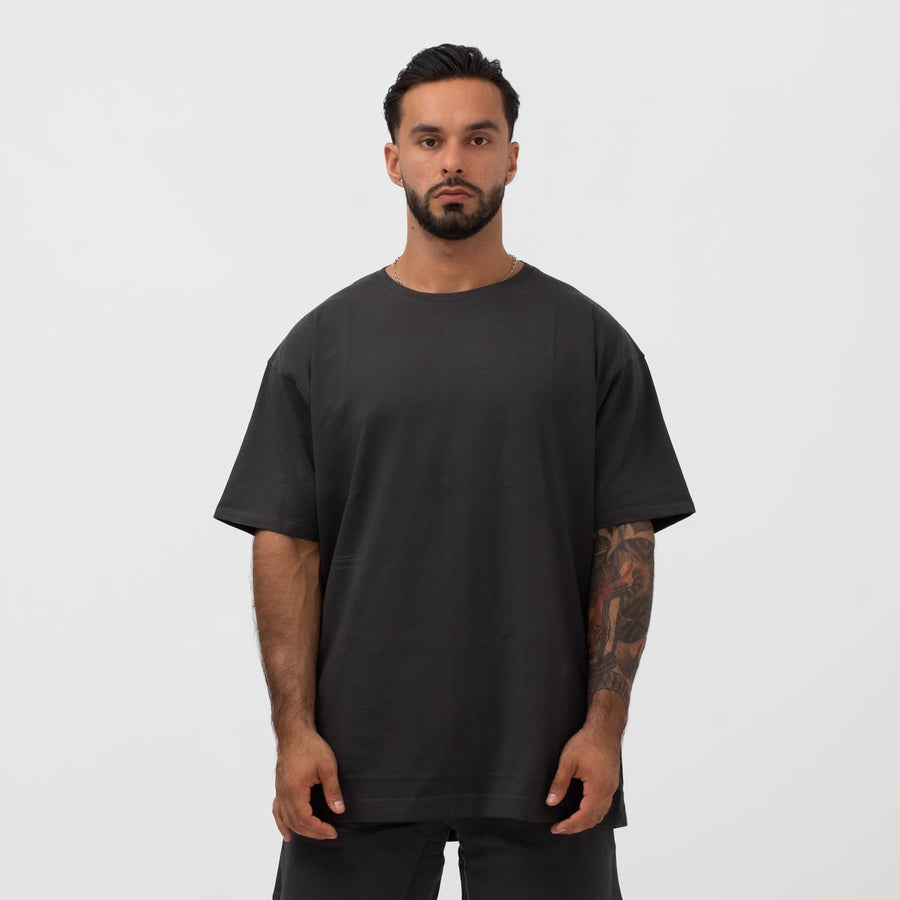 Mens organic cotton oversized t-shirt grey